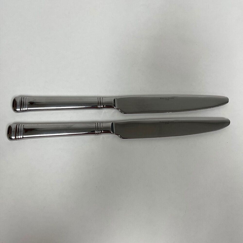Fitz and Floyd Everyday Bistro Vietnam Silver Knives Lot of 2